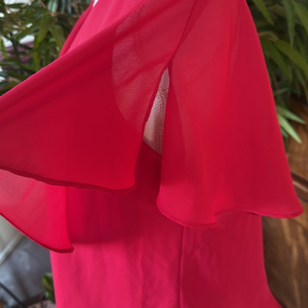 Coldwater Creek ladies fully lined ruffled layer dress size 16 excellent condi - Picture 13 of 16